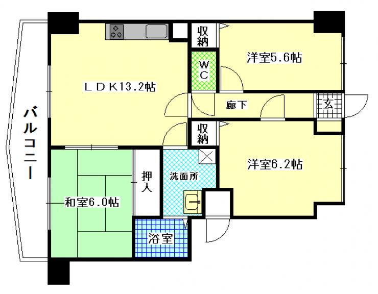 第壱上野マンション　2号室タイプ