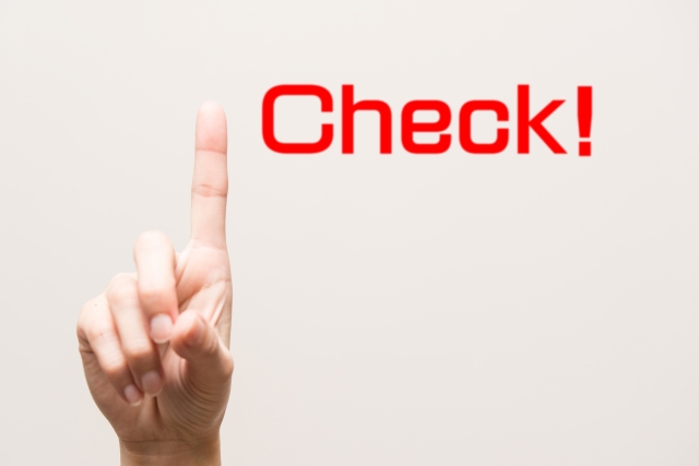人差し指とcheck