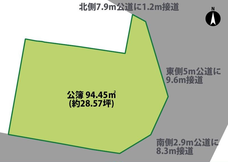 潮江東小学校区】売り土地 高知市土居町 三方角地・周辺には