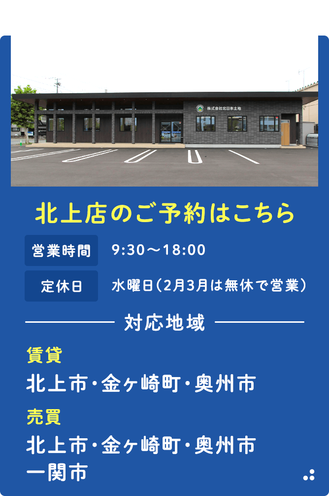 北上店来店予約