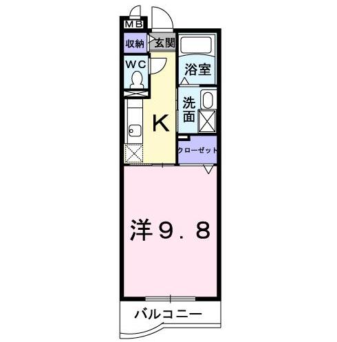 コンフォータブル西条　105　間取り