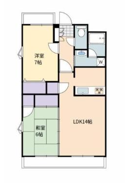 コーポNプラザ 2LDK 間取り